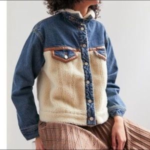 Urban Outfitters Denim sherpa jacket